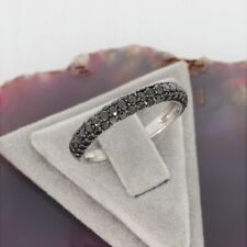 Wert 1390 € schwarzer Diamant Ring (1,00 carat) 750 18 Karat Weiß Gold