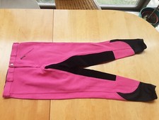 Wenig getragen: pinke-schwarze Stretch- Reithose Gr 176