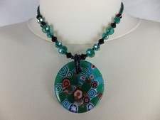 Halskette mit muranoglas - halskette,