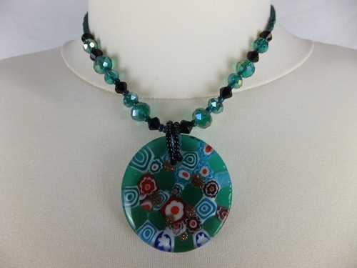 Halskette mit muranoglas - halskette,