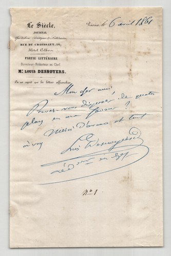Louis desnoyers signierter - louis,