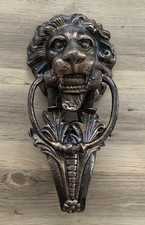 Eisen Türklopfer Löwe Jugendstil 40cm Barock Antik Stil 5 kg Gusseisen Löwenkopf