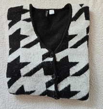 Damen Strickjacke H&M Gr.S Schwarz-Weiß