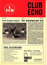9.03.68 1.FC Nürnberg - FC Schalke 04 Bundesliga Meister-Saison DFB Deutschland