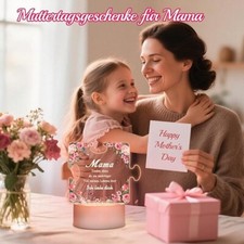 LED Acryl Puzzle Lampe Geschenk für Mama Oma Muttertag Nachtlicht