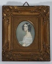 Gemälde Miniatur Portrait