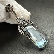 Art deco anhänger - deco, silber