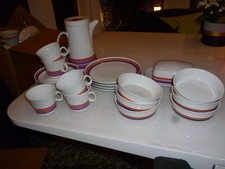 Kaffeeservice weiß buntem - kaffeeservice, weiß/buntem