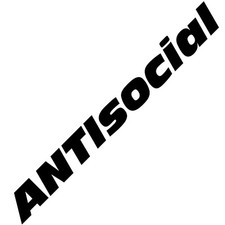 Sticker antisocial aufkleber - antisocial,
