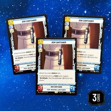 VOLLSTÄNDIGES SPIELSET (x3) Jedi Lichtschwert Upgrade Artikel #054 Star Wars Unlimited SWU SOR