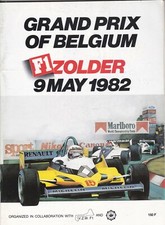 Programmheft GP Belgien Zolder 1982. Gilles Villeneuve
