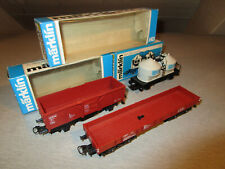 3x Märklin 4430 4473 4661 Hochbordwagen Silowagen Niederbordwagen H0