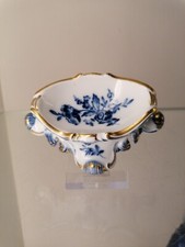 Meissen Saliere Salznapf Schale Blaue Blume 1. Wahl Knaufzeit Rokoko Form RAR A