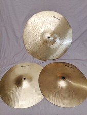 3-tlg Beckenset "Millenium" Cymbals einfach Crash / Hiahts für Schlagzeug
