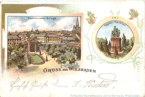 Gruss aus wiesbaden litho - gruss,
