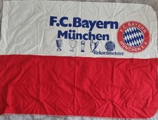 Fahne FC BAYERN MÜNCHEN E.V.  80er Jahre oldschool 75 x 100 cm ORIGINAL Pokale