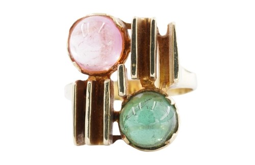 Gelbgoldring rosenquarz - gelbgoldring,,