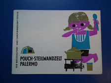 DDR Werbung -Pouch - Steilwandzelt Palermo Campingbedarf Wassersport orig. 1966