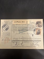 DR Germania Auslands Paketkarte MiF - Werther 25.02.1907 n. Davos - A82