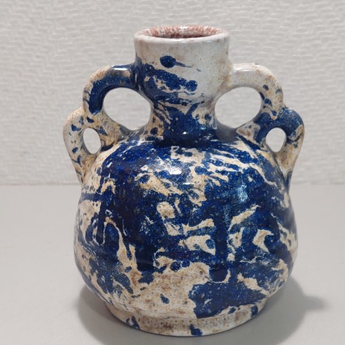 Glasierte henkelvase tonvase - henkelvase,