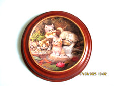 BRADEX Wandteller Katzenkinder auf Entdeckungsreise "AM SEEROSENTEICH"  Kahla