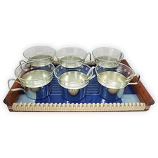 Teegläser Tablett DDR Glas
