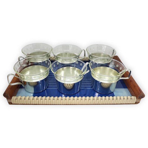 Teegläser tablett ddr glas - tablett,