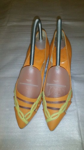 Echt leder pumps vintage - leder, 80