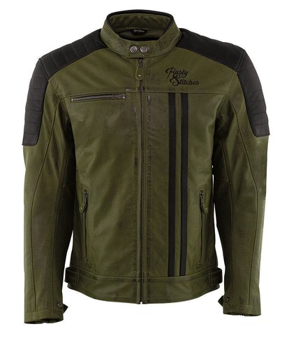 Rusty stitches lederjacke - rusty,