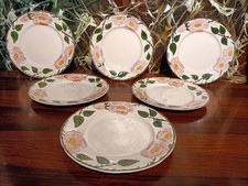 VILLEROY & BOCH Germany WILD ROSE - 6 Speiseteller Ø 26cm TOP!