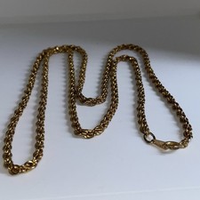 18 K OR vergoldete Kordel- Kette, 84cm, 28g, massive Ausführung