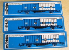 MÄRKLIN H0 Konvolut 3 Stck  klassische Container Transport 4664 4764 4673 OVP