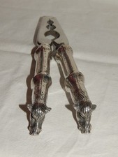 INOX VALENTI  Nussknacker WILDSCHEINKOPF KEILERKOPF versilbert vintage wild boar