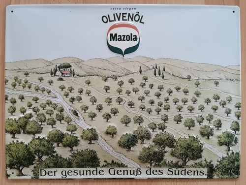 Blechschild mazola olivenöl - mazola,
