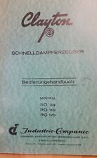 Schnelldampferzeuger, Clayton, Bedienungshandbuch, Einsatz auf Zerstörern Marine