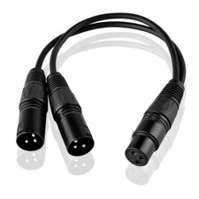 30cm Mikrofon Stecker Kabel 3pin XLR Female to Dual 2 XLR Male Stecker Y Splitte