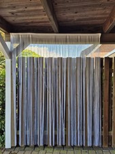 Fadenvorhang weiß Polyester 171 x 213 cm mit Klettschiene