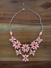 Halskette Collier Blumen Modeschmuck Damen Strass Kette 