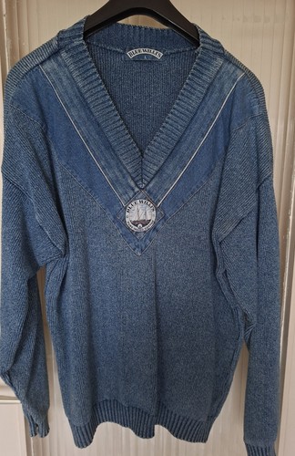 Herren pullover jeansoptik - ,