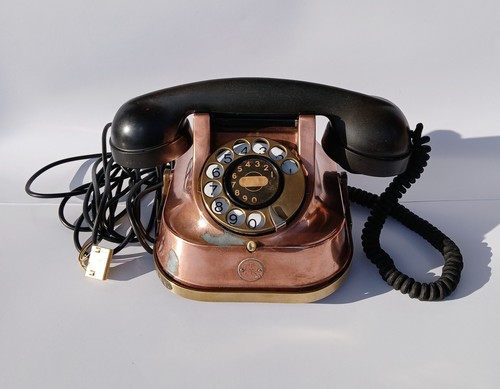 Antikes kupfer telefon mit - antikes,