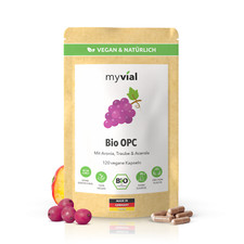Bio OPC Traubenkernpulver + Bio Vitamin C Kapseln 120 Stück vegan für 2 Monate