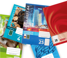 Schulheft A4 A5 verschiedene Lineaturen kariert liniert blanko Schulhefte Schule