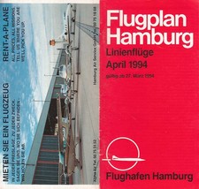[m12] Flugplan/Timetable - Flughafen/Airport Hamburg - Sommer - 1994 - April