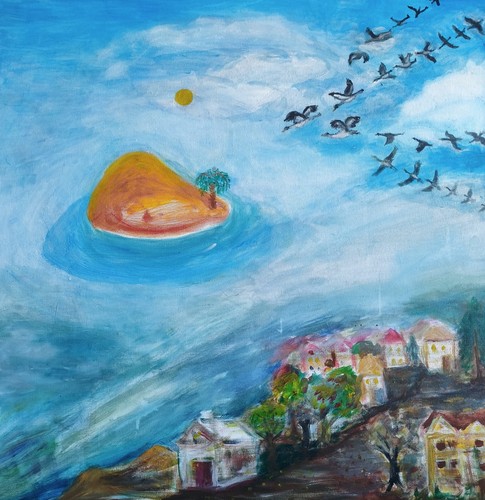 Spannendes acrylbild zum - spannendes,