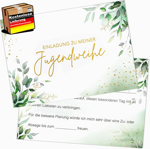 Jugendweihe einladungskarten - jugendweihe,