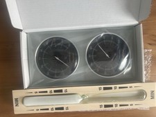 Saunalux Sauna Zubehör Hygrometer Thermometer Espe Sanduhr weißer Sand Neu