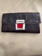 Damen Portemonnaie  / Geldbörse braun handgemacht / aus Kunstleder  NEU