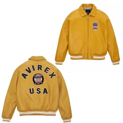 Avirex herren echt leder - echt, jacke