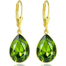 Ohrringe Grün Gold 925 Silber