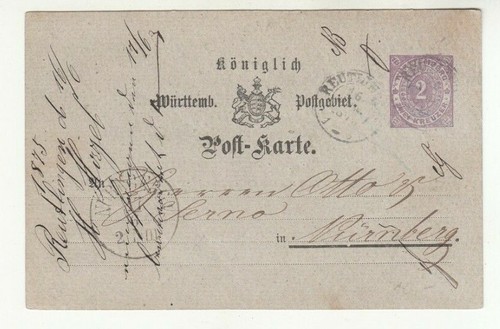 Württemberg ganzsache - württemberg,